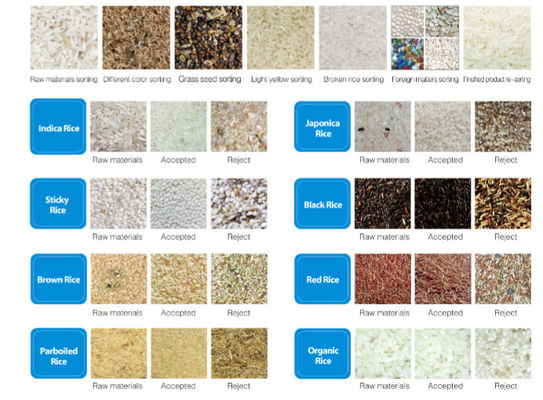 آلة تصنيف ألوان الأرز عالية الدقة 99.99% آلة تصنيف