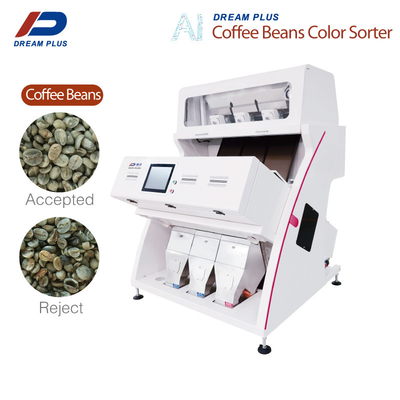 CCD RGB Camera Coffee Bean Sorting Machine 3 Chutes 192 قناة عالية الدقة