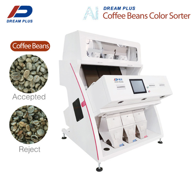 CCD RGB Camera Coffee Bean Sorting Machine 3 Chutes 192 قناة عالية الدقة