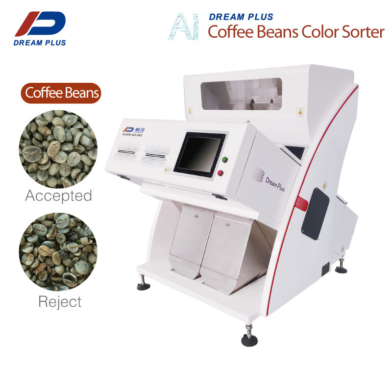 2 Chutes Coffee Bean Color Sorter 99.9٪ دقة